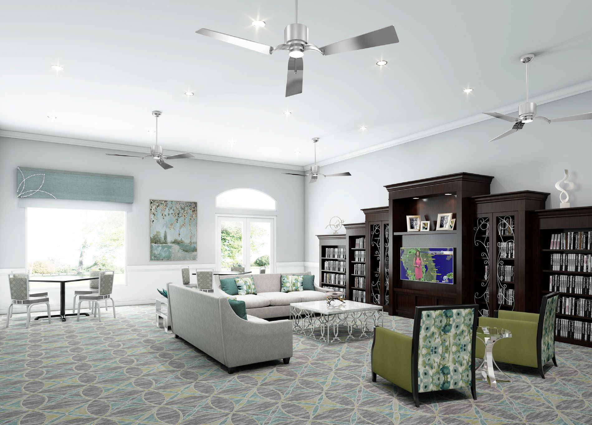 Floral Lakes Clubhouse - Card Room Digital Rendering